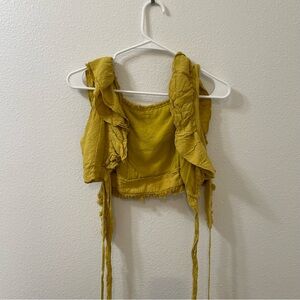 Vestique crop top yellow medium